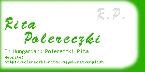 rita polereczki business card